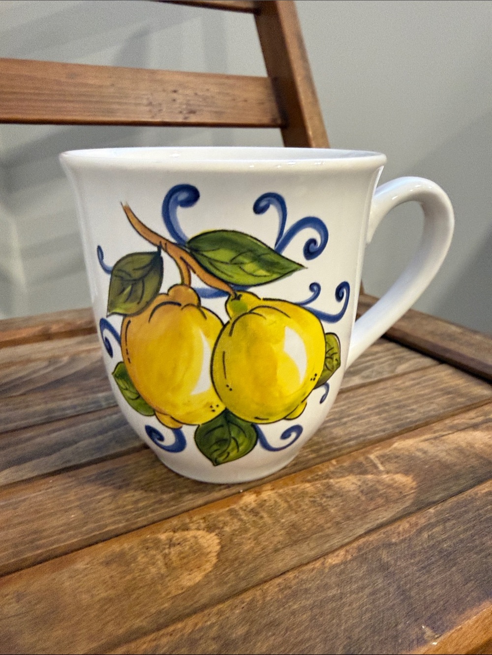 🍋 Azzurra Ceramiche Made in Italy Lemon Mug – Hand Painted Italian Pottery